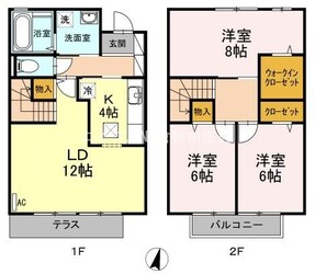 コンシアンスＢ棟の物件間取画像